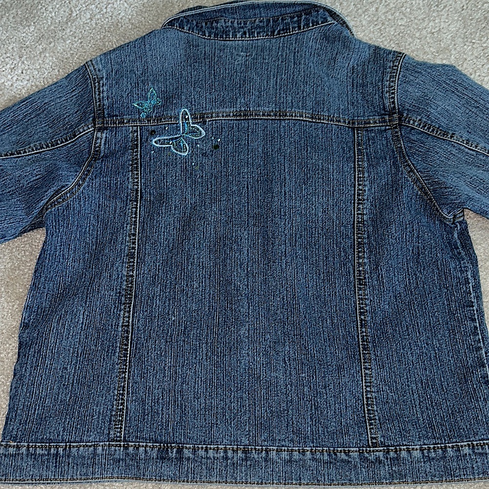 Butterfly Embroidered Jean Jacket - Picture 4 of 4